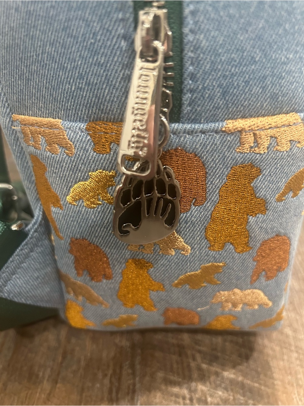 Loungefly Disney Brother Bear Embroidered Icons Denim Mini Backpack - NWT - Picture 2 of 6